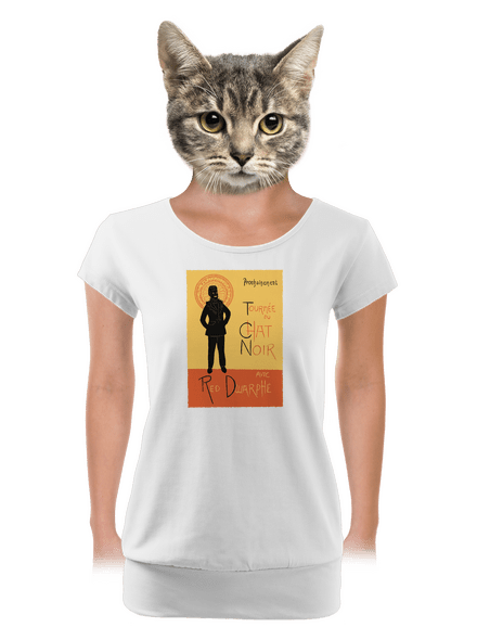 Le Chat Noir dámske tričko s lemom White