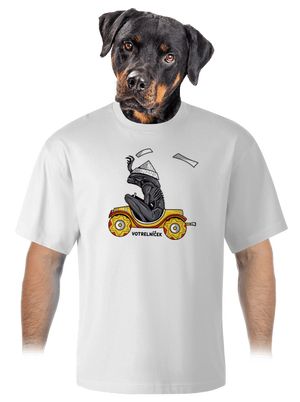 Votrelníček unisex tričko oversized White