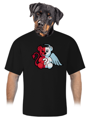 Anjel vs. diabol unisex tričko oversized Black