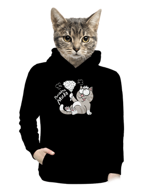 Macko a Micka dámska mikina klokanka Black