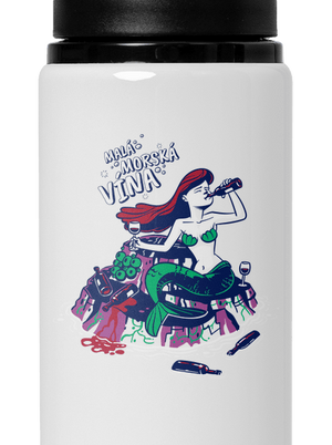 Malá mořská vína flaša na vodu White