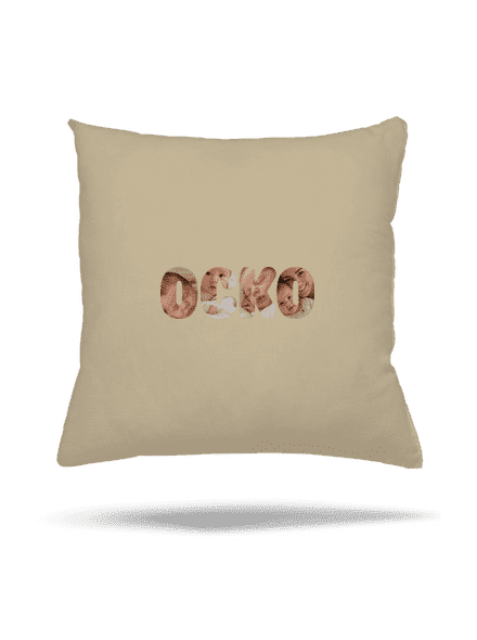 Nápis ocko z vlastných fotiek vankúš Beige