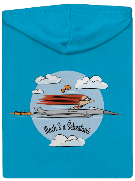 Mach 3 dámska mikina na zips Blue Atol