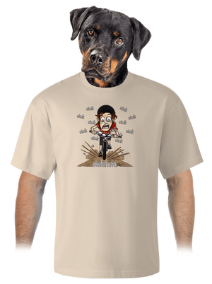 Cinklista unisex tričko oversized Almond