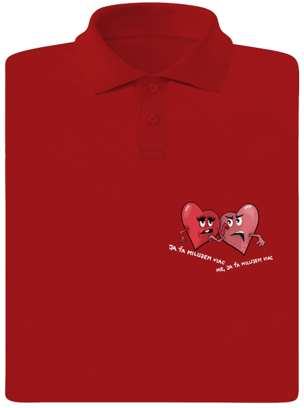Srdiečka pánska polokošeľa Red Mal