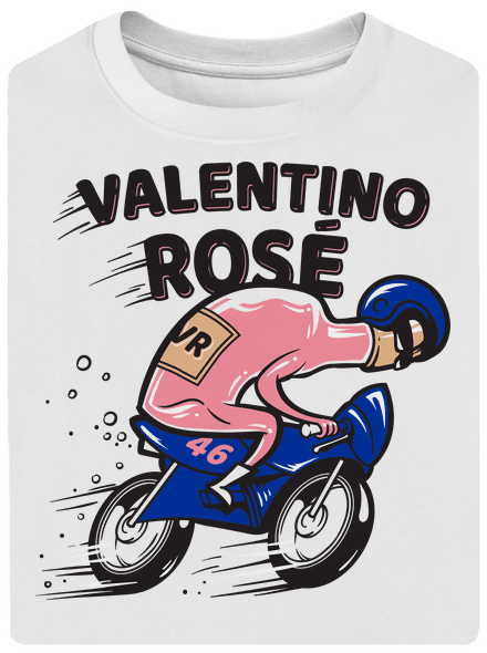 Valentino Rosé unisex tričko oversized White