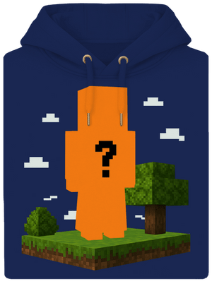 Minecraft z vlastnej fotky unisex mikina premium Navy