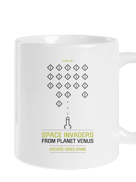 Space Invaders klasický hrnček White