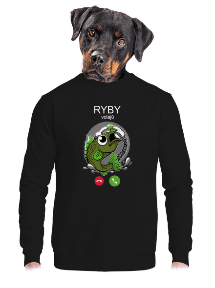 Ryby volají unisex mikina bez kapucne Black