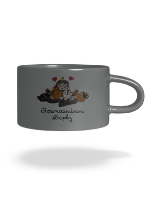 Rozmaznávam sliepky hrnček makronka Grey Macaron