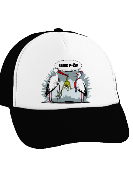 Banik p*čo! šiltovka truckerka Black cap