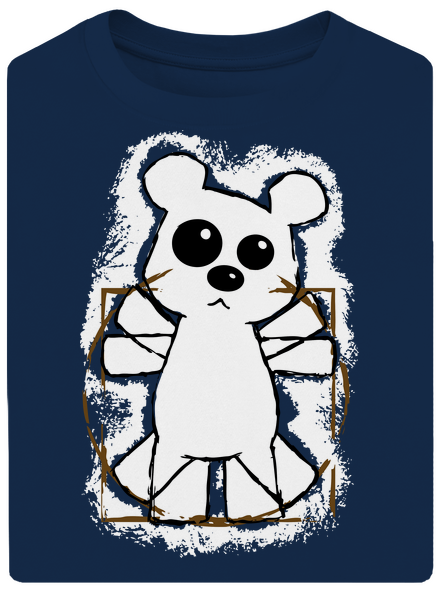 Da Vinci Teddy unisex tričko oversized Midnight Blue