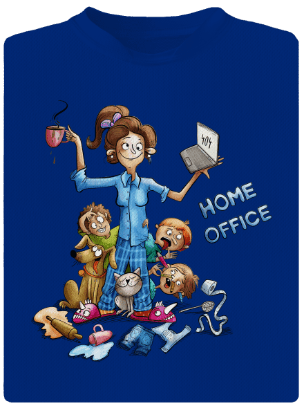 Mamičky home office pánske športové tričko Royal Blue Mal