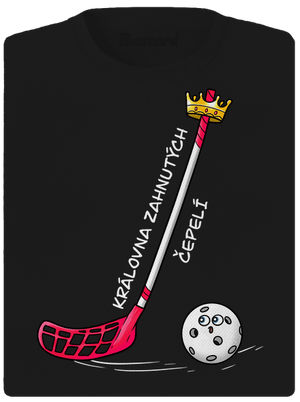 Kráľ zahnutých čepelí - florbal dámske športové tričko Black