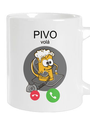 Pívo volá veľký hrnček White