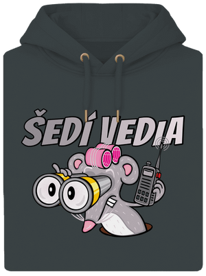 Šedí vedia - myš unisex mikina premium Charcoal