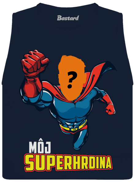 Môj superhrdina dámske tielko voľné Navy