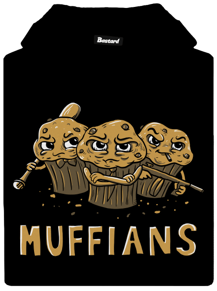 Muffians pánska mikina klokanka Black