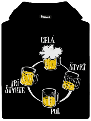 Pivné hodiny pánska mikina klokanka Black