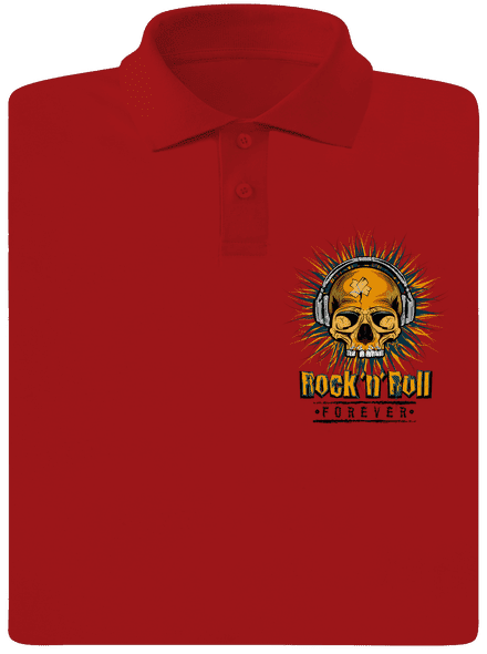 Rock'n'Roll forever pánska polokošeľa Red Mal
