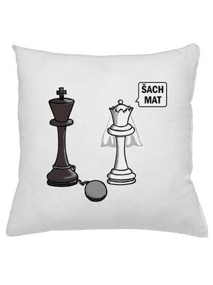 Šach mat vankúš White