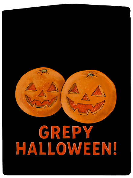 Grepy Halloween pánska mikina na zips Black