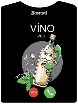 Biele víno volá dámske tričko prémium Black