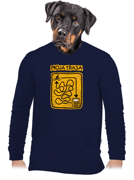 Moja trasa pánske dlhý rukáv Navy