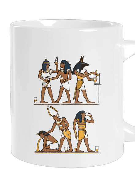 Egyptská párty veľký hrnček White
