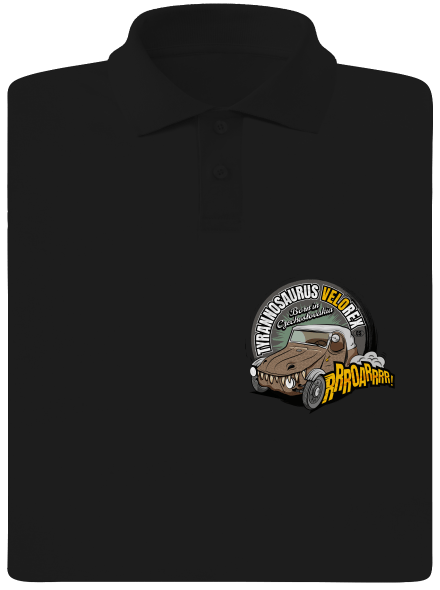 Tyrannosaurus Velorex pánska polokošeľa Black