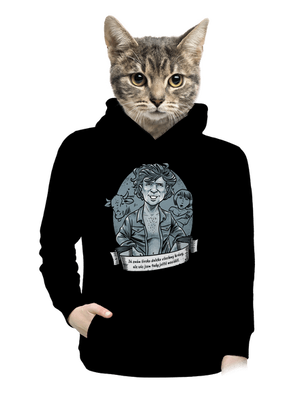 B14: Léto s kovbojem dámska mikina klokanka Black