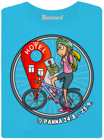 Cyklistický horoskop: Panna dámske tričko Blue Atol