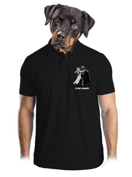 Star dance pánska polokošeľa Black