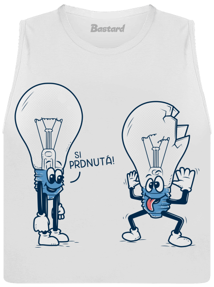 Prdlá dámske tielko voľné White