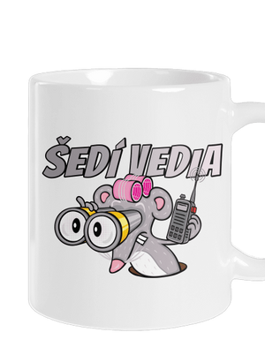 Šedí vedia - myš klasický hrnček White