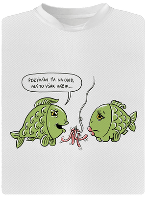 Háčik detské športové tričko White