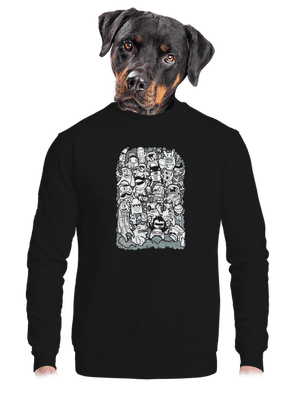 unisex mikina bez kapucne