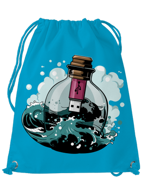 USB odkaz vo fľaši vak Blue Atol