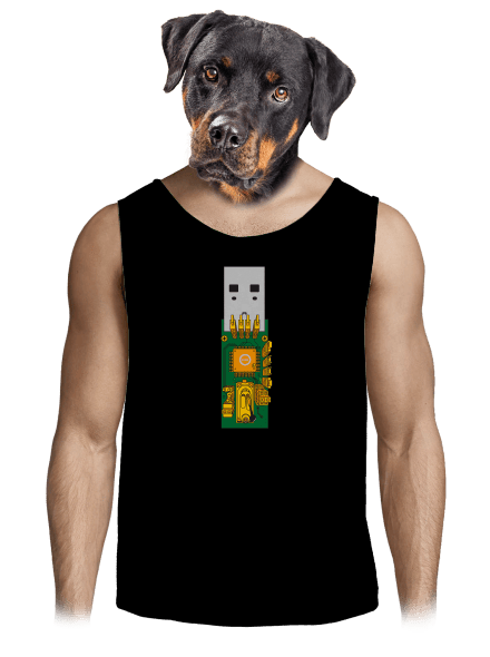 USB city pánske tielko Black