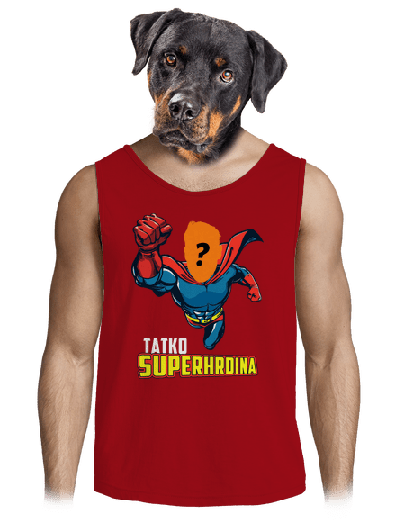 Tatko superhrdina pánske tielko Red
