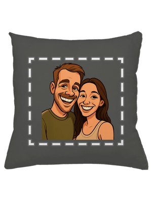 Karikatúra z vlastnej fotky vankúš Gray Pol