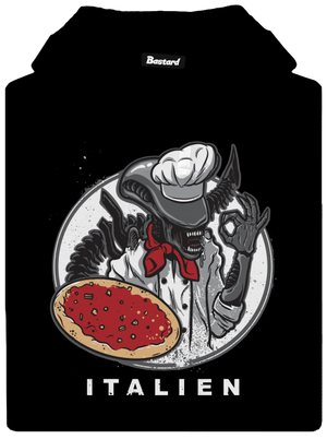 Italien pánska mikina klokanka Black