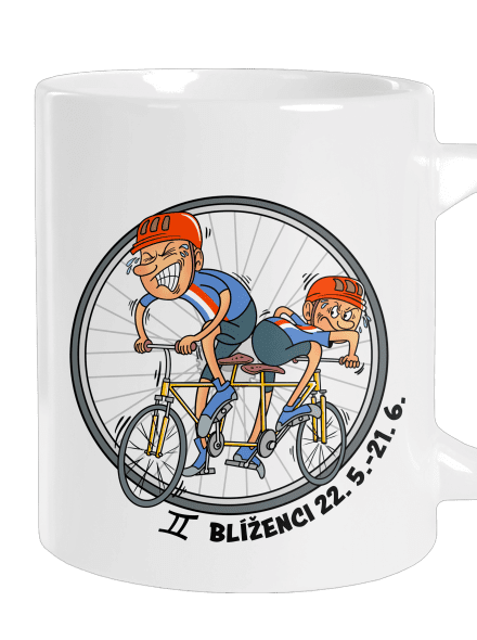Cyklistický horoskop: Blíženci veľký hrnček White