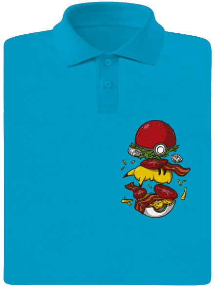 Pokémon burger pánska polokošeľa Blue Atol