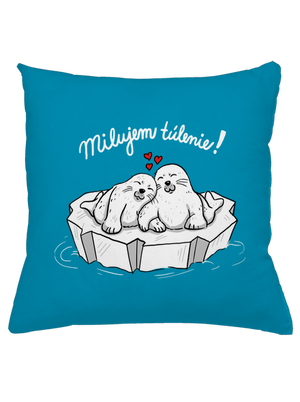 Milujem túlenie vankúš Blue Turquoise