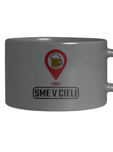 Sme v cieli hrnček makronka Grey Macaron