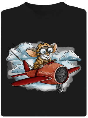 Tryskomyš detské športové tričko Black