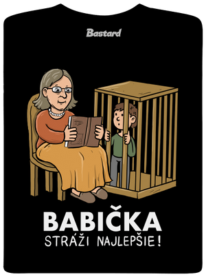Babička stráži najlepšie pánske tričko Black