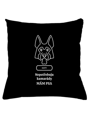 Nemôžem, mám psa vankúš Black