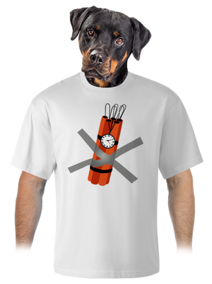 Dynamit unisex tričko oversized White